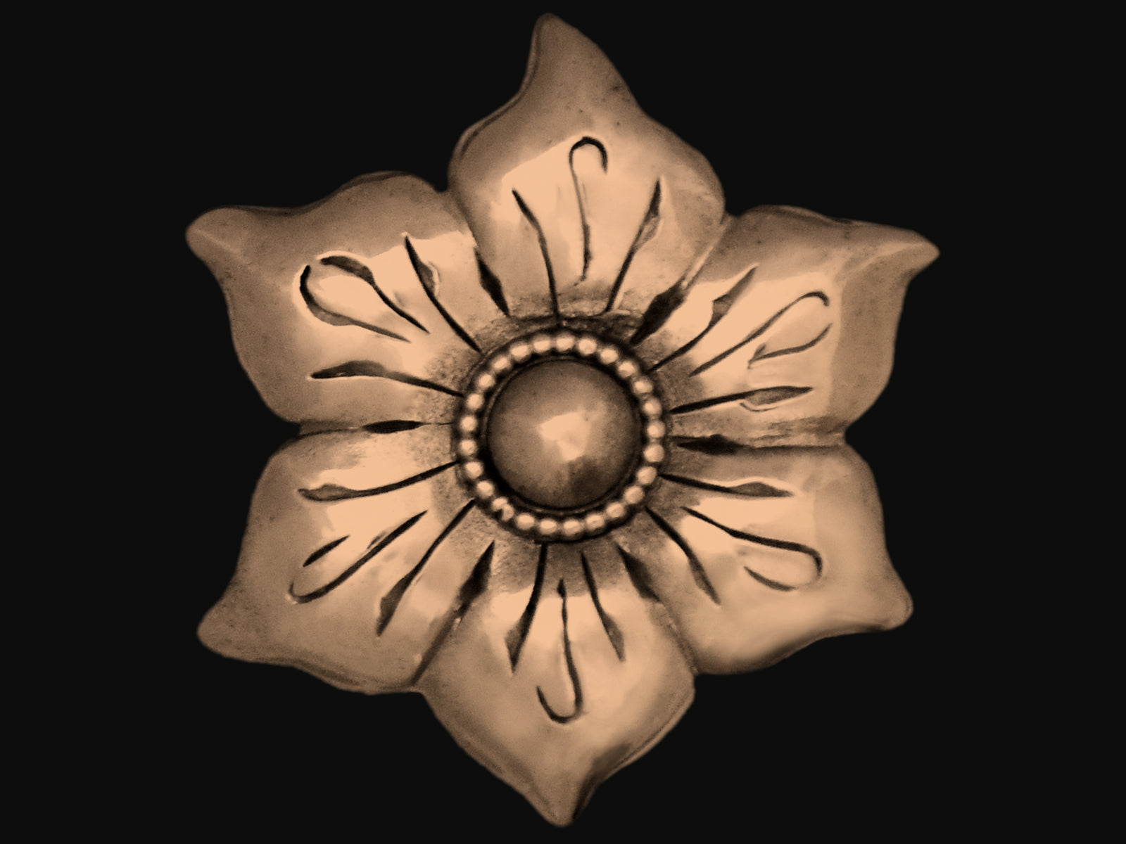 Blüte mit Perlrand