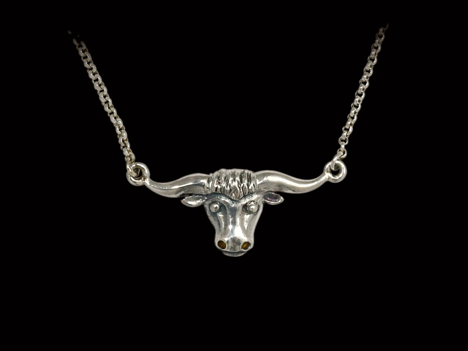 Collier Stierkopf an Silberkette
