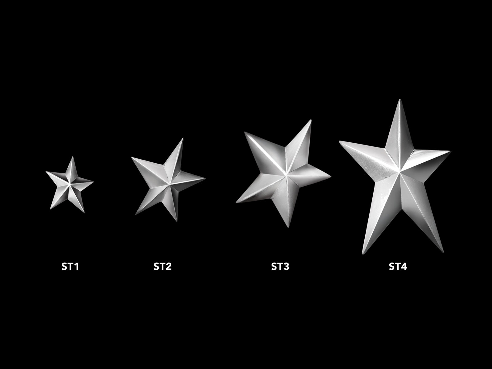 Vintage Sterne 4 Größen