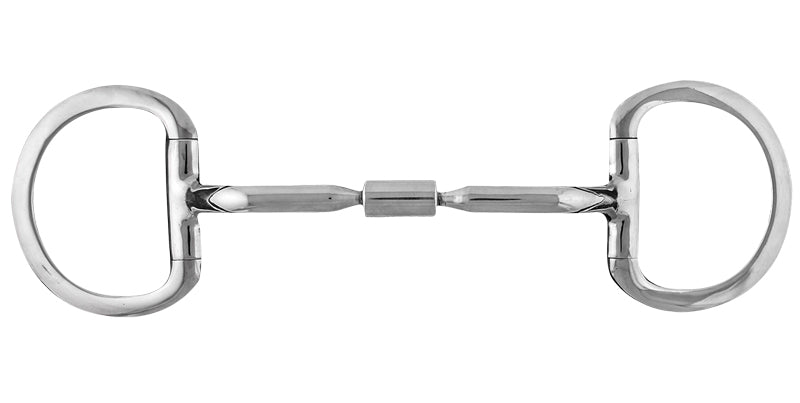 D-Ring Snaffle Bit mit Rolle und ovalen Ringen