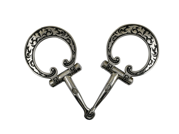 D-Ring JWP Snaffle Bit Two Moons