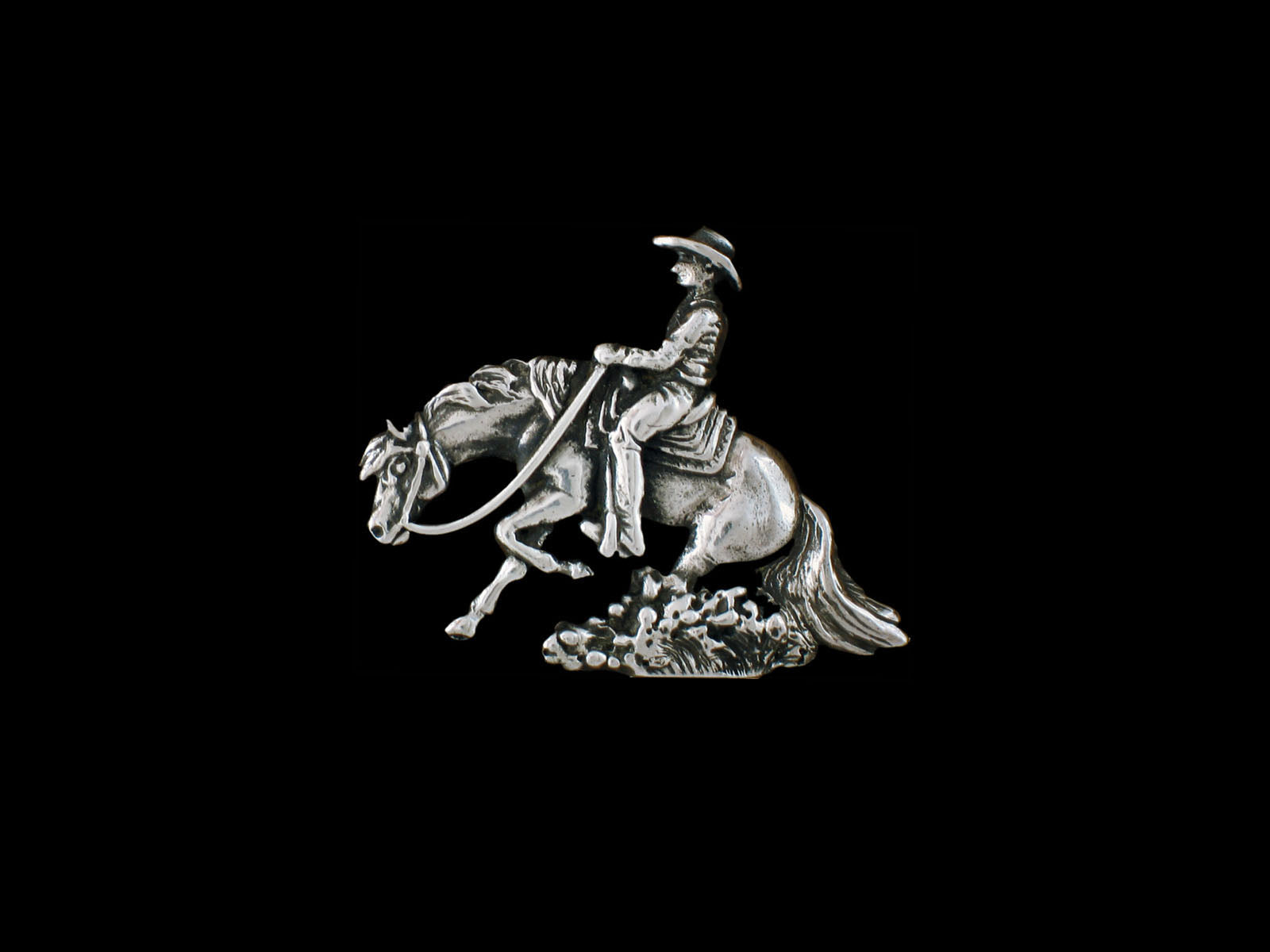 Brosche Sliding Horse linksschauend