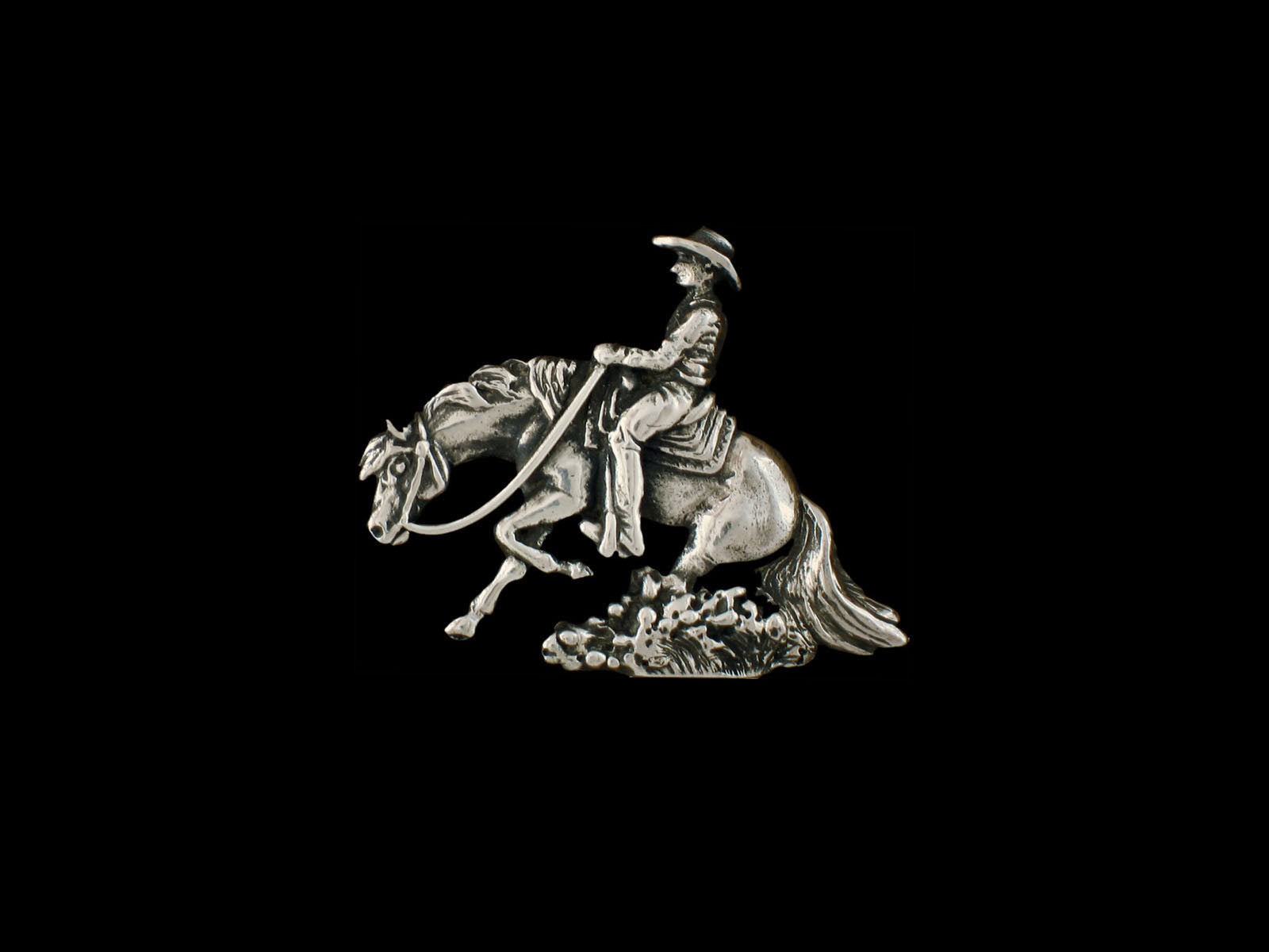 Brosche Sliding Horse linksschauend