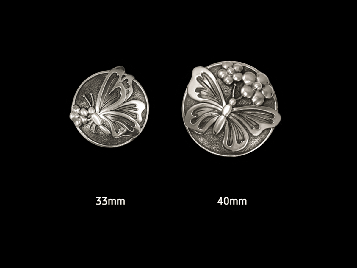 Tuchhalter Schmetterling in 2 Größen