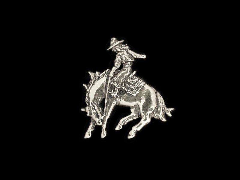 Pin Bucking-Horse Cowgirl