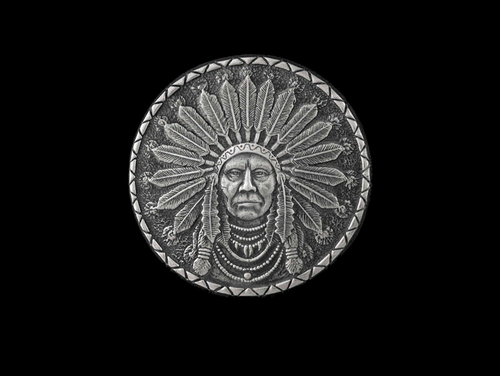 Buckle Vintage Indianerkopf