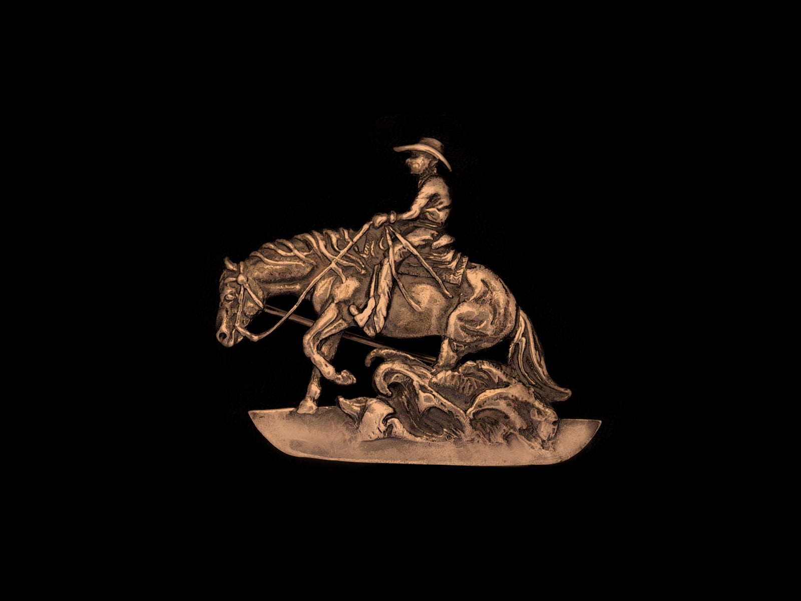 Brosche Sliding Horse groß