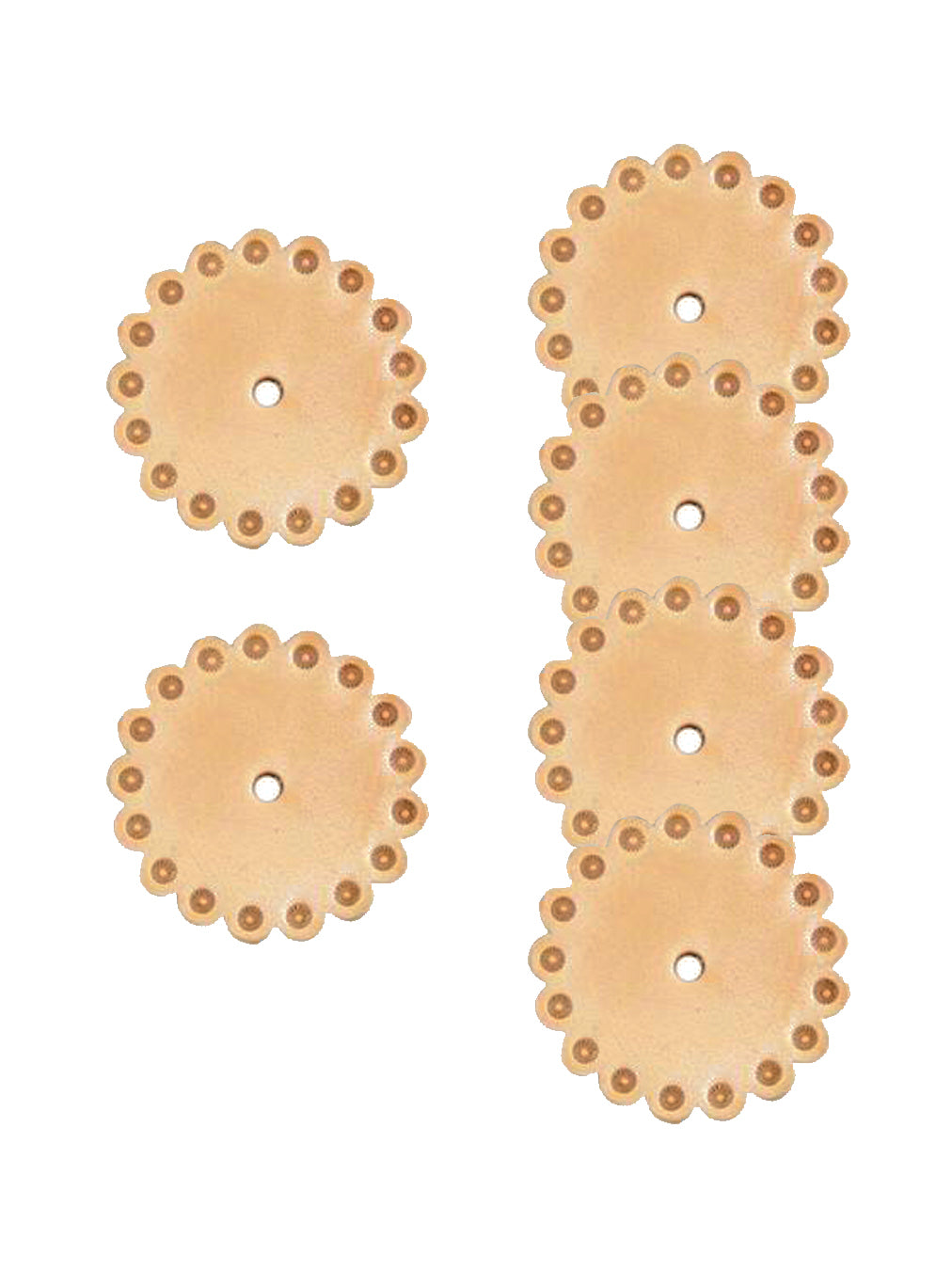 RIESER Lederconchas, 6er / Schlitz