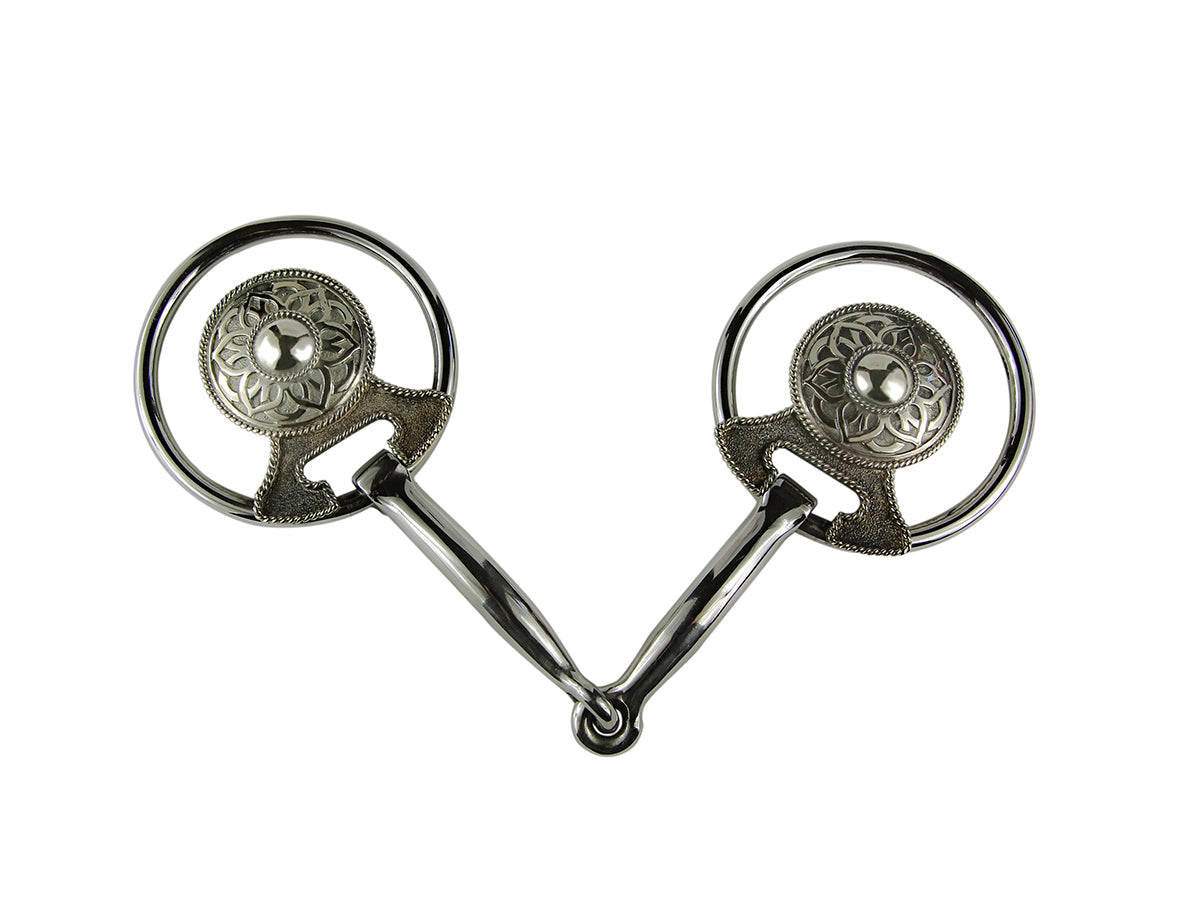 O-Ring Snaffle Bit mit Ornament Concha C12