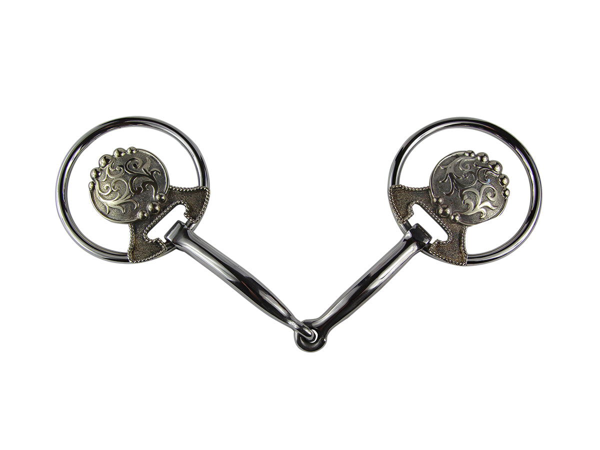 O-Ring Snaffle Bit mit Concha Dots
